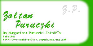 zoltan puruczki business card